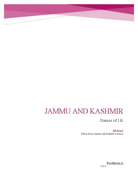 Folk Dances of Kashmir | PDF | Dances | Performing Arts