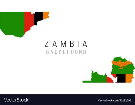 Zambia flag map background flag Royalty Free Vector Image