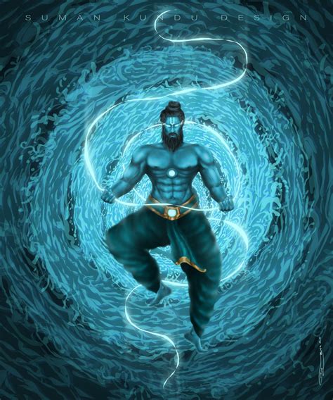 ArtStation - VARUNA The god of water, Suman Kundu in 2022 | Vedic art, Hinduism art, God art