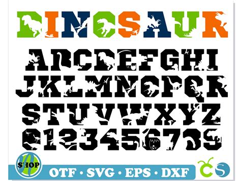 Dinosaur Font svg Cricut, Dinosaur Font otf, Dinosaur svg, D - Inspire Uplift