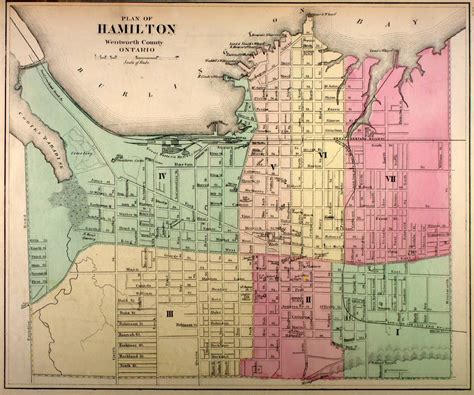 Hamilton, Ontario Map 1875 | Ontario map, Hamilton ontario, Hamilton ...