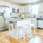 White Vertical Shiplap Kitchen Backsplash - Soul & Lane