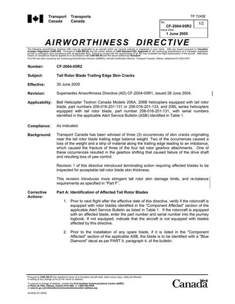 AIRWORTHINESS DIRECTIVE