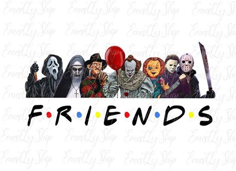 Horror Characters Friends PNG Movie characters Halloween | Etsy