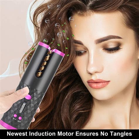 Cordless Automatic Hair Curler Portable Wireless Curling Iron Wand With Lcd Display | Fruugo CH