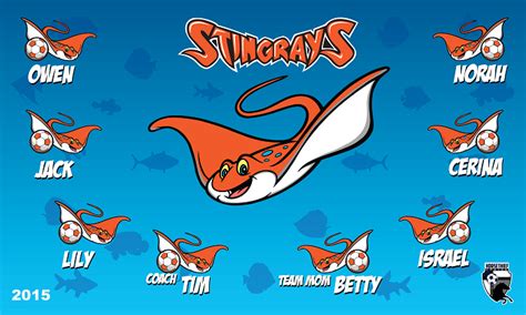 B1331 Stingrays 3x5 Banner-B1331