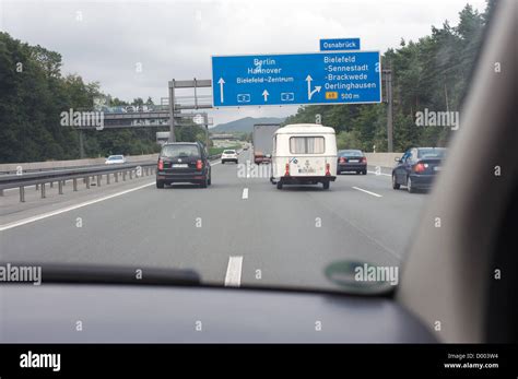 Fahren auf der A2 Autobahn Deutschland Stockfoto, Bild: 51634160 - Alamy