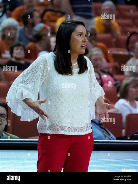 March 17, 2018. Head coach Amy Williams of the Nebraska Huskers in action vs the Arizona State ...