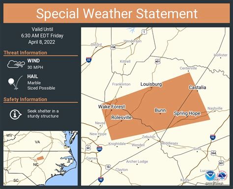 NWS Raleigh on Twitter: "A special weather statement has been issued ...