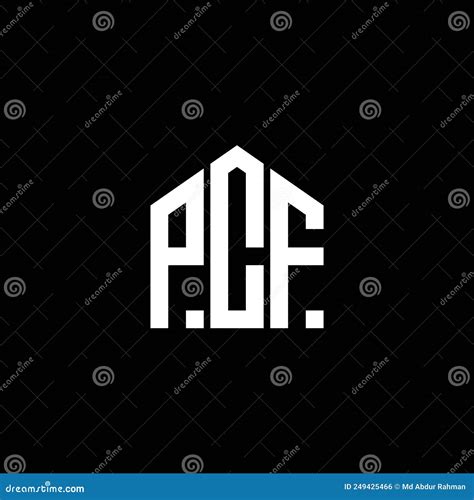 PCF Letter Logo Design on BLACK Background. PCF Creative Initials Letter Logo Concept. PCF ...