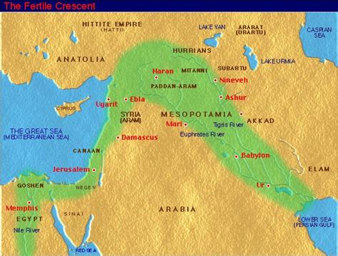 Modern Map Of The Fertile Crescent