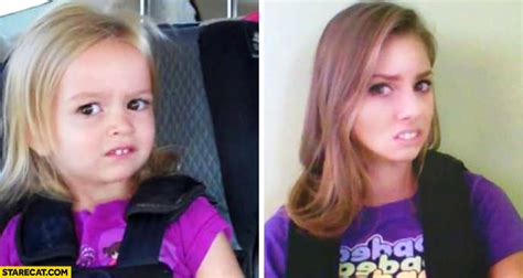 Chloe meme then and now cute girl going to Disneyland | StareCat.com