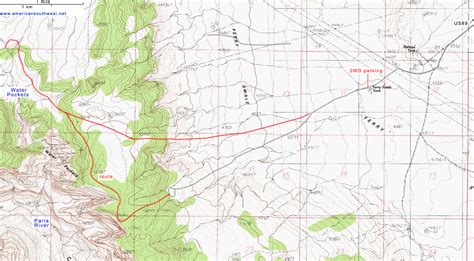 Topographic Map of Water Pockets, Vermilion Cliffs National Monument ...