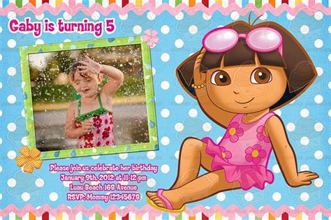 Dora Beach Printable Birthday Party KitCuties Parties