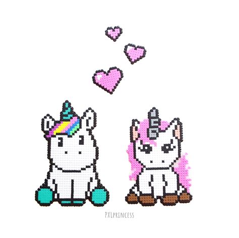 Unicorn Pixel Art Magnets Perler Hama Beads Unicorn Home Decor | Etsy ...