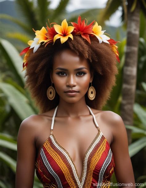 beautiful young papua new guinean east new britain woman Prompts | Stable Diffusion Online