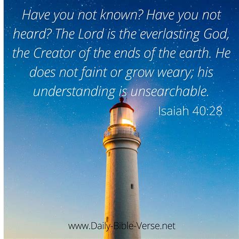 Daily Bible Verse | God | Isaiah 40:28