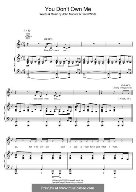 You don't Own Me by D. White, J. Medora - sheet music on MusicaNeo