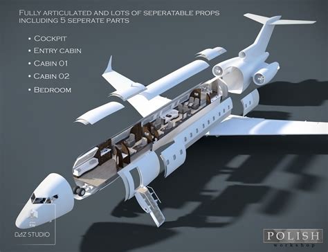 Luxury Private Jet | Daz 3D