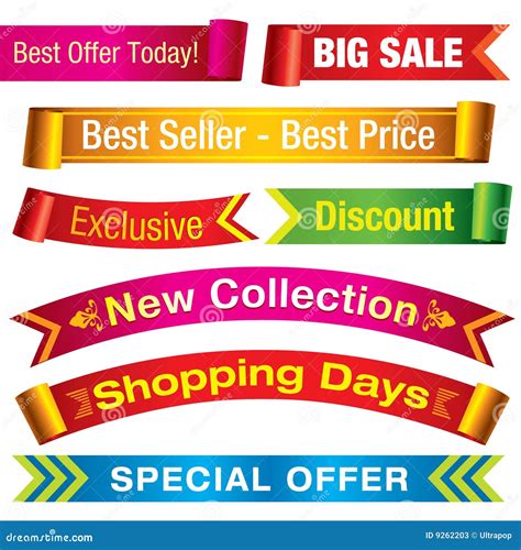 Discount banners stock vector. Illustration of customer - 9262203