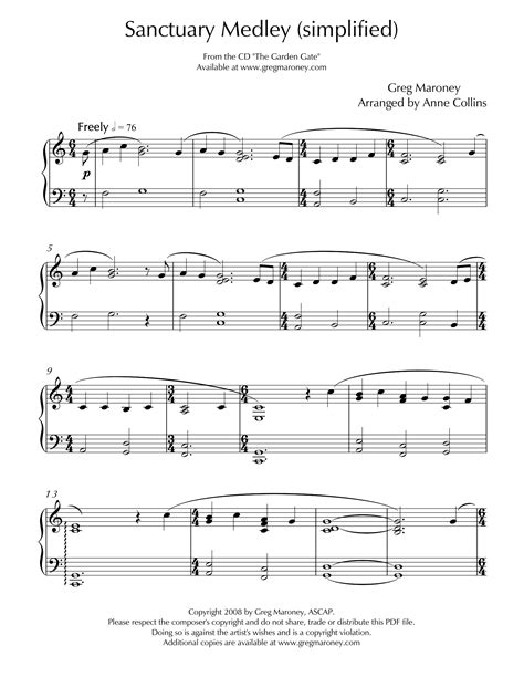 Sanctuary Medley ~ Simplified — Greg Maroney