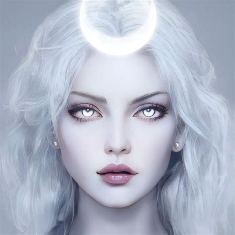 Greek goddess Selene Artemis Aesthetic, Goddess Aesthetic, Albino Girl, Anime Moon, Beautiful ...
