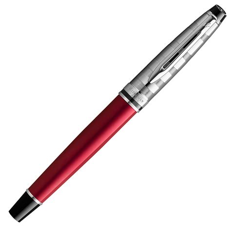 Waterman - Expert 3 Deluxe Dark Red Chrome Trim Fountain Pen | Peter's of Kensington