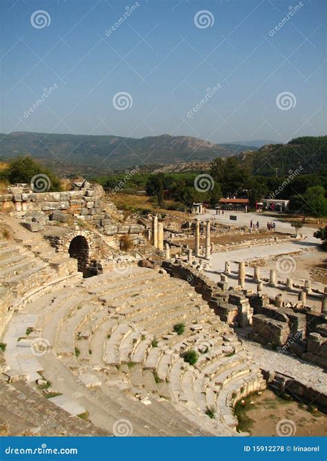 Ephesus Amphitheater stock photo. Image of greek, east - 15912278