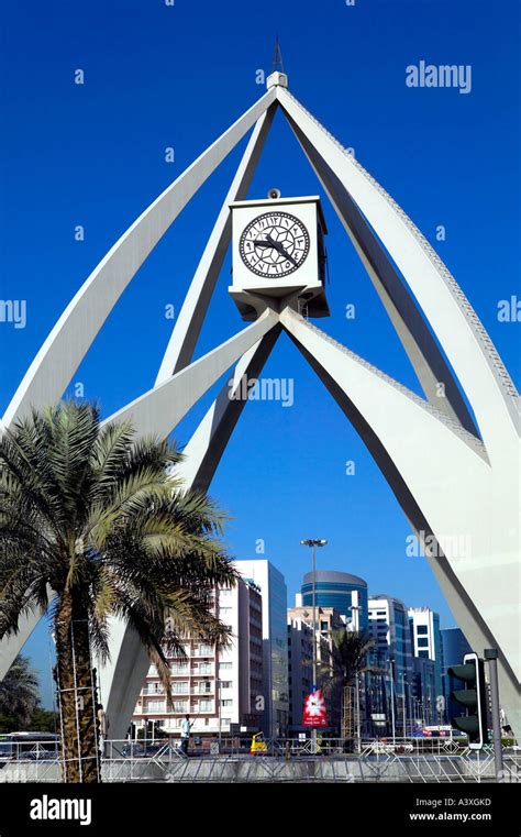 Dubai Clock Tower Stock Photo - Alamy