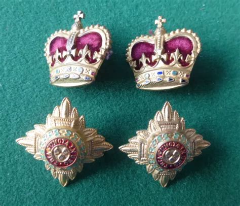 BRITISH ARMY OFFICER'S Rank Badges - Pips and Crowns - Lieutenant Colonel £8.99 - PicClick UK