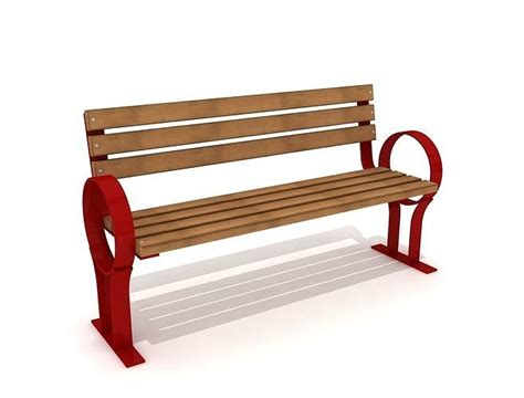 Metal Wood Park Bench 01 3D model | CGTrader