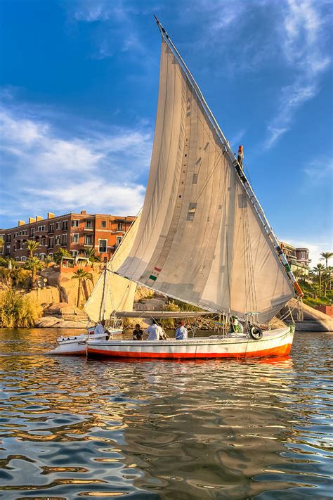 Sailing The Nile On A Beautiful Felucca Photograph by Mark E Tisdale