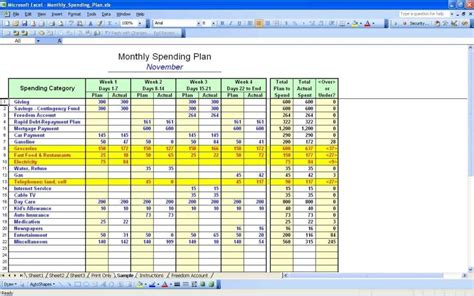 monthly and yearly budget spreadsheet excel template 2 — excelxo.com