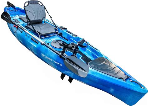 Pedal Kayak Fishing Angler 11’ | sit on top or Stand | 500lbs Capacity for Adult Youths Kids ...