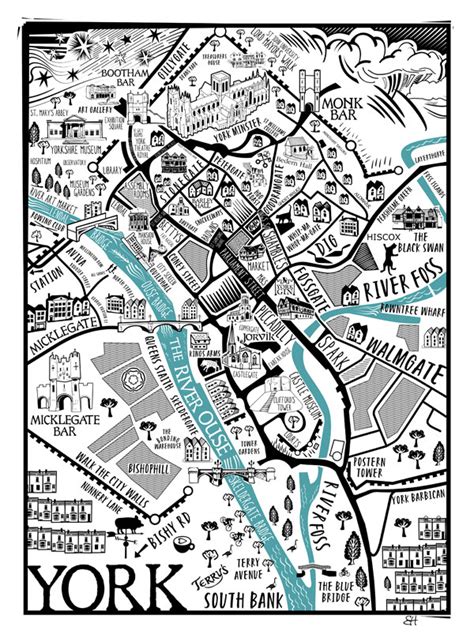 An Interactive Map of York, UK. City of York Map.