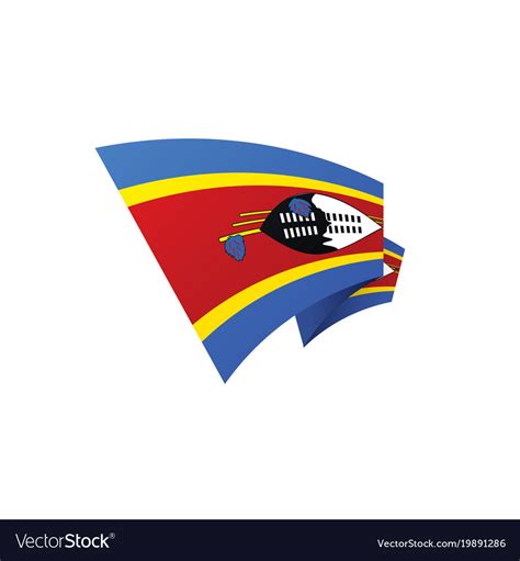 Swaziland flag Royalty Free Vector Image - VectorStock