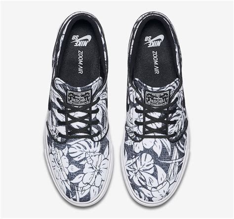 Nike SB Stefan Janoski Canvas Premium Floral Black White - SBD