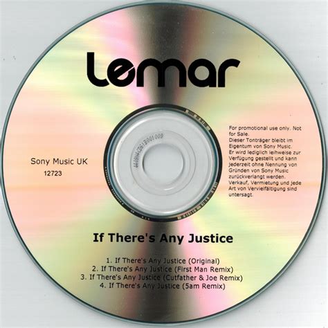 Lemar – If There's Any Justice (2004, CDr) - Discogs