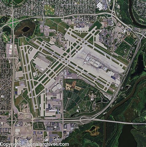 aerial photo map of Minneapolis St Paul International Airport ...