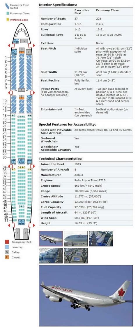 air canada airbus a330-300 aircraft seating map | Airline Seating Charts | Pinterest | Canada ...