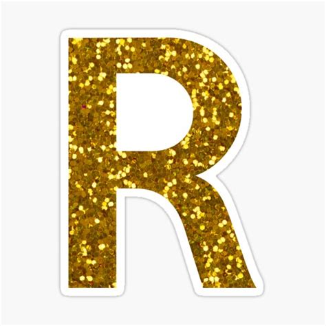 Letter R Glitter Stickers | Glitter stickers, Letter r floral design, Fancy letter d