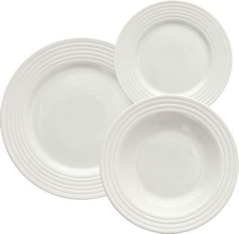 Amazon.com | Tognana Polis Rings Porcelain Dinnerware Set, 18-Piece ...