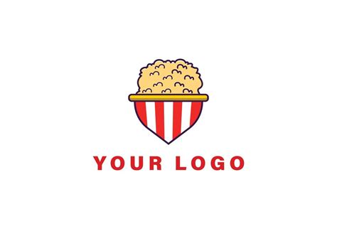 Popcorn logo design with Pin icon design template 13051740 Vector Art at Vecteezy