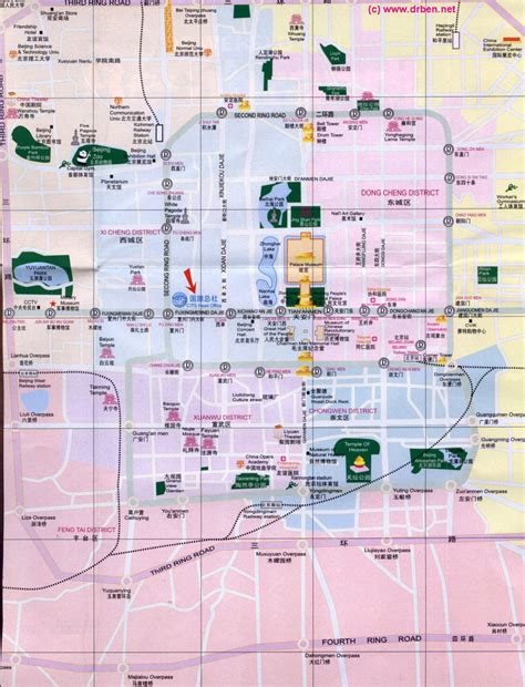 Beijing City Map (1-B zoom) City Centre in General , by China Report