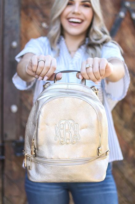 Monogrammed Backpack Purse