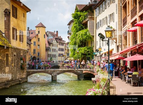 Annecy, France with tourists in the old town in summer Stock Photo - Alamy