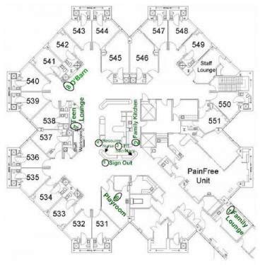 Map of the Pediatric and Adolescent Inpatient Unit | Pediatric and Adolescent Inpatient Unit ...