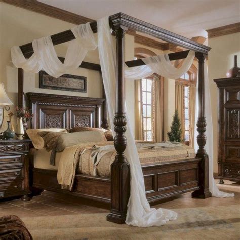 Romantic Bedroom With Canopy Beds 21 - SWEETYHOMEE