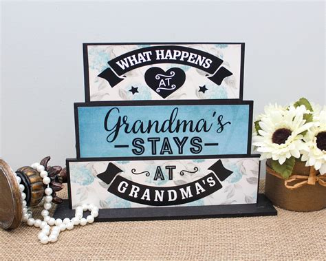 What Happens At Grandmas Stays at Grandmas Wood Sign, Gift from ...