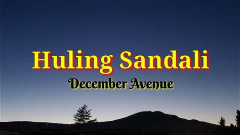 December Avenue - Huling Sandali ( lyrics video ) - YouTube